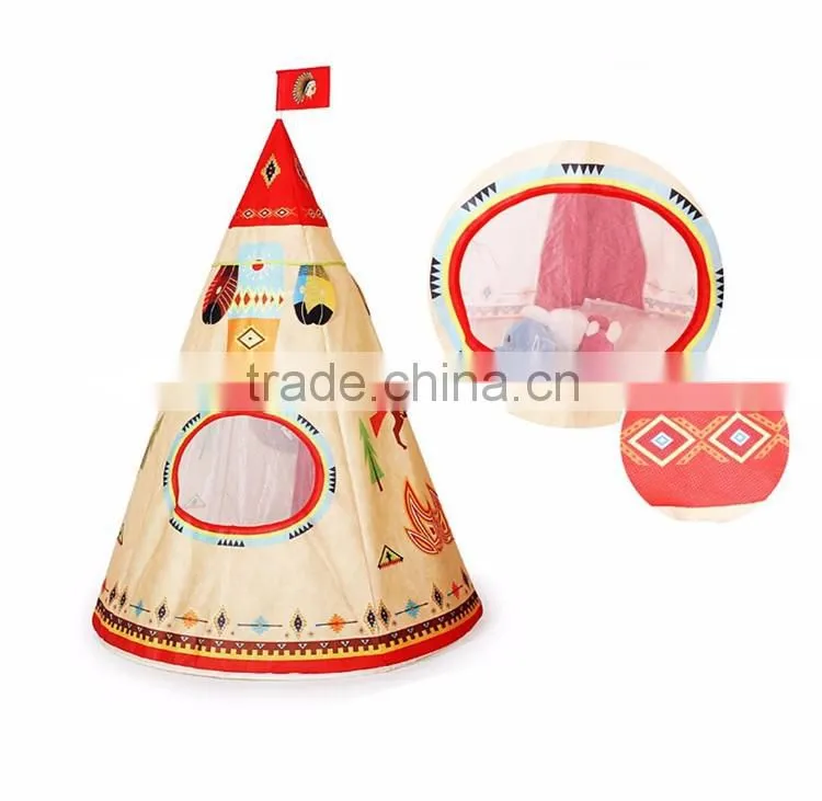 Indian Story Kids Tent Mosquito Kids House Play Princess Children Teepee Tent