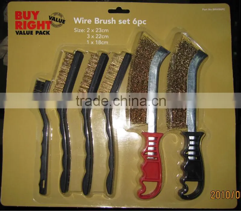 6pcs steel wire brushes set,diy brush,cup brush
