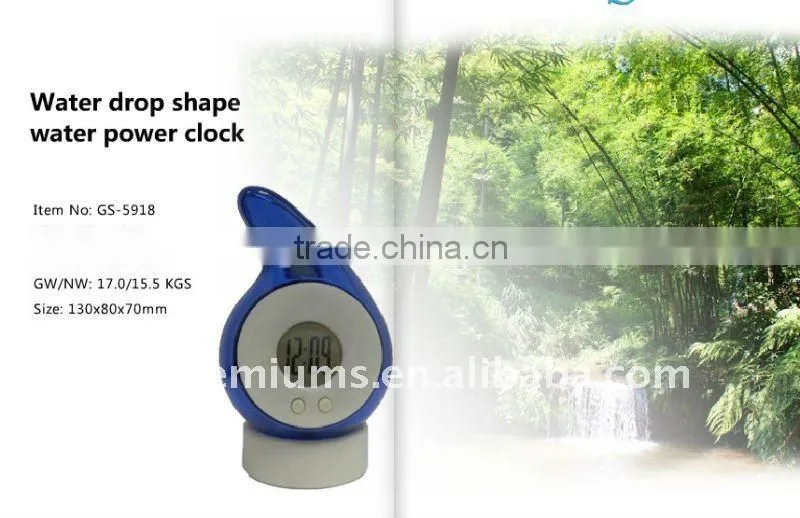 Pump shape clock water power LCD clock