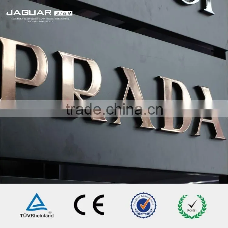 China manufacture supply custom design outdoor decor 3d small metal letters