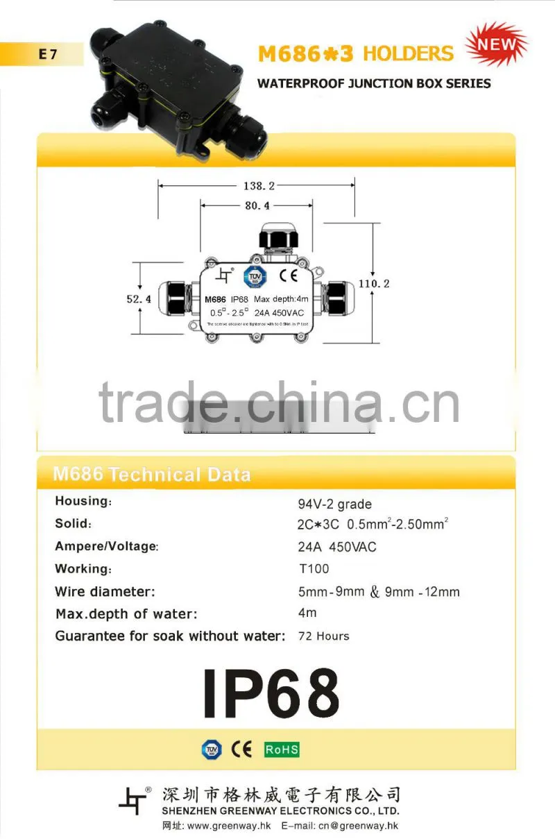 High quality in China Alibaba supplier IP68 waterproof enclosures outdoor use