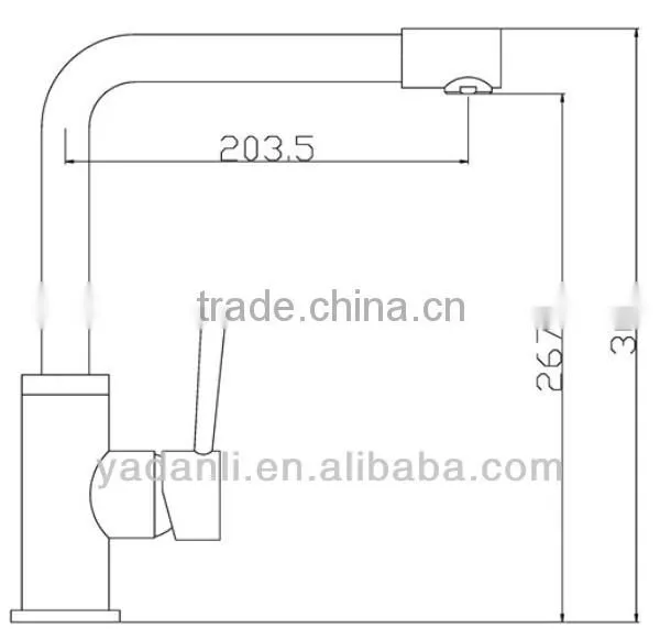 hot sale good quality santidual flow spout kitchen faucet 5315