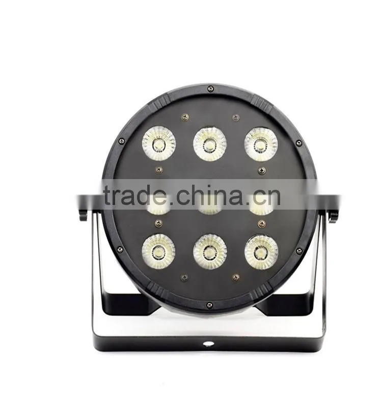 9 x 10W LED Par Light RGBW PAR 64 90W DMX512 Slim Effect DJ Stage Lighting