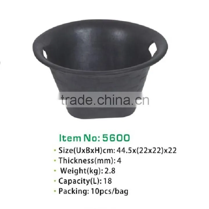 recycled rubber buckets tubs strong rubber trough with two handles