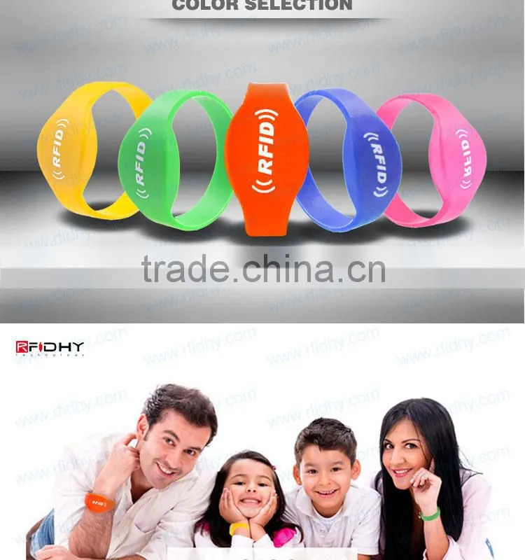Order Printed Silicone Wristbands RFID for Fitness/gym