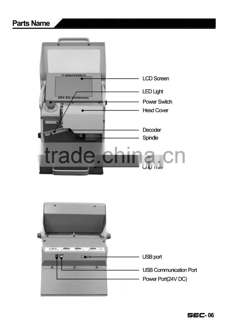 Hot sale!!!portabl and Mini Computerized Key Cutting Machine with USB interface for updating