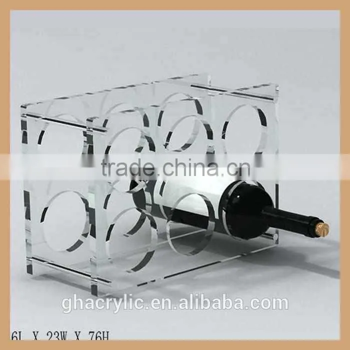 square shape customized acrylic wine display rack for wine