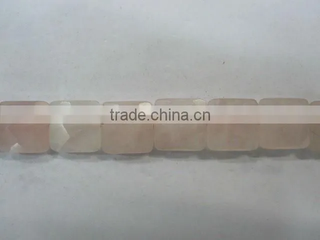 Chinese Rose Quartz faceted coin