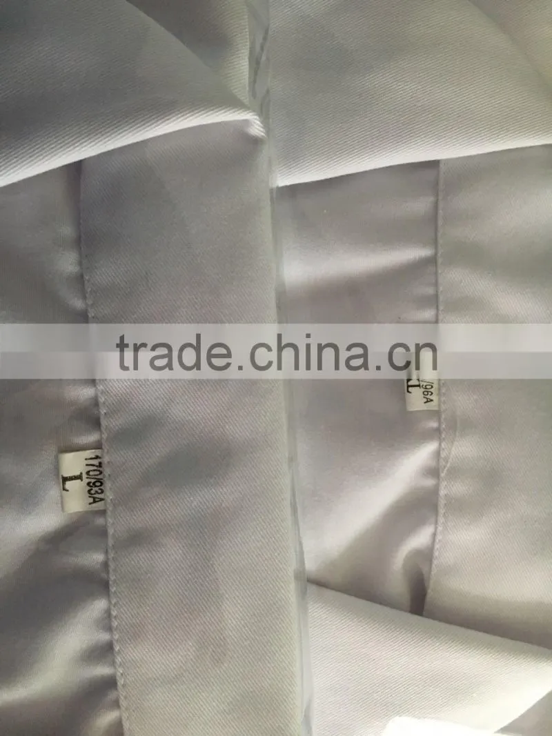 Unisex White Lab Coat with Knit Cuffs