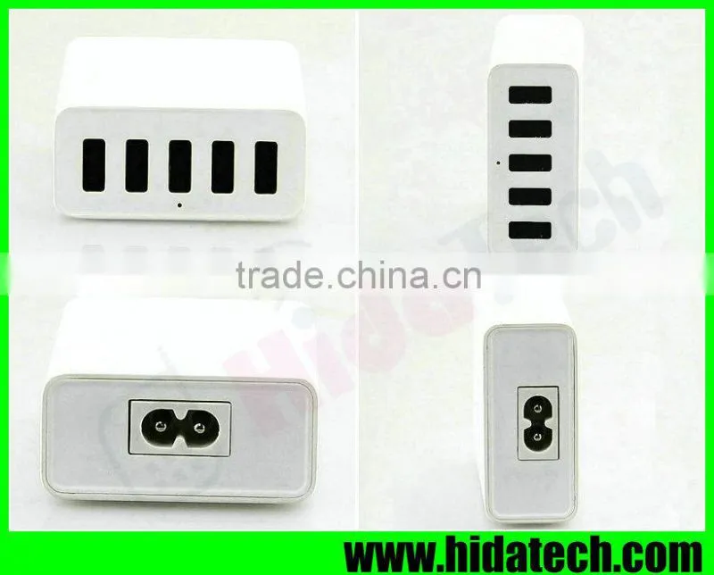 Multi USB charger 5 port usb wall charger home charger for smart phone and tablets