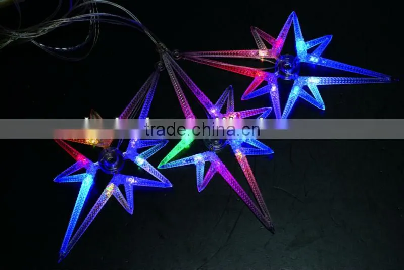 Outdoor christmas star string lights,led falling star lights,star shaped pendant lighting