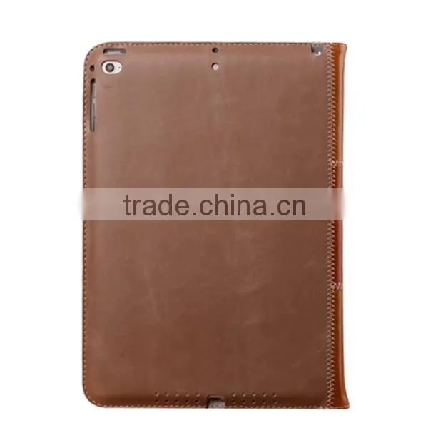 Real leather flip case cover for ipad 6, case for Best Buy