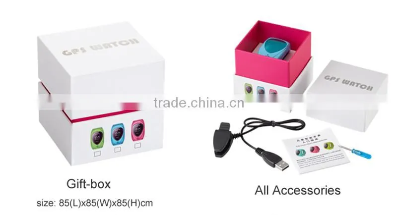 wrist watch wearable gps tracker for kids with SOS panic button, GPS+LBS, android and iOS app and long standby time