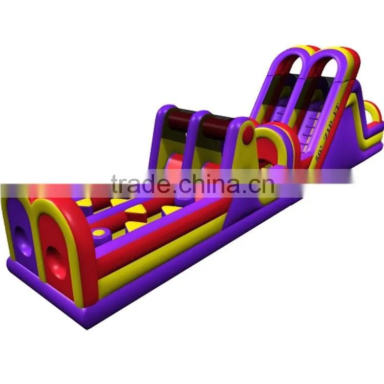 new designed long commercial grade detachable obstacle course for kids for sale
