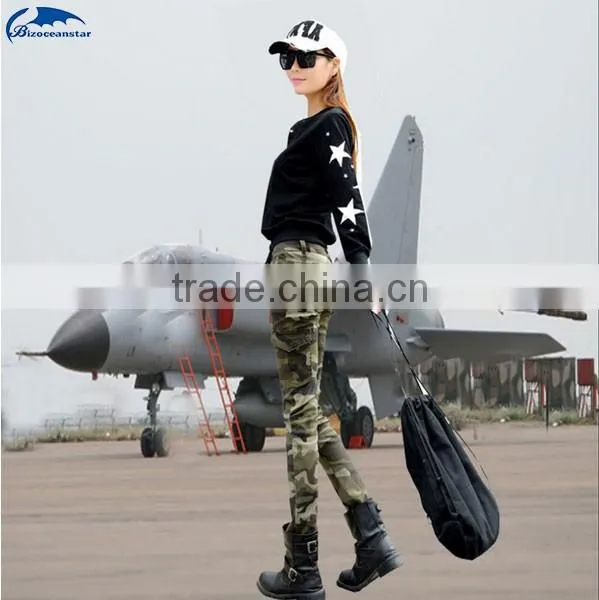 Newest fashion camo skinny jeans woman camouflage jeans slim plus size pencil jean femme pantalones mujer