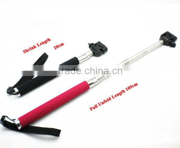 Best selling selfie stick extendable Bluetooth monopod plus Selfie Monopod with shutter remote button no charging