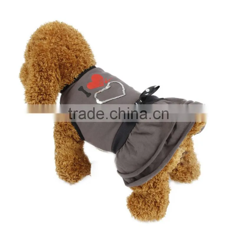 2016 hot sale pet summer t-shirt fashion design pink/grey dog clothes