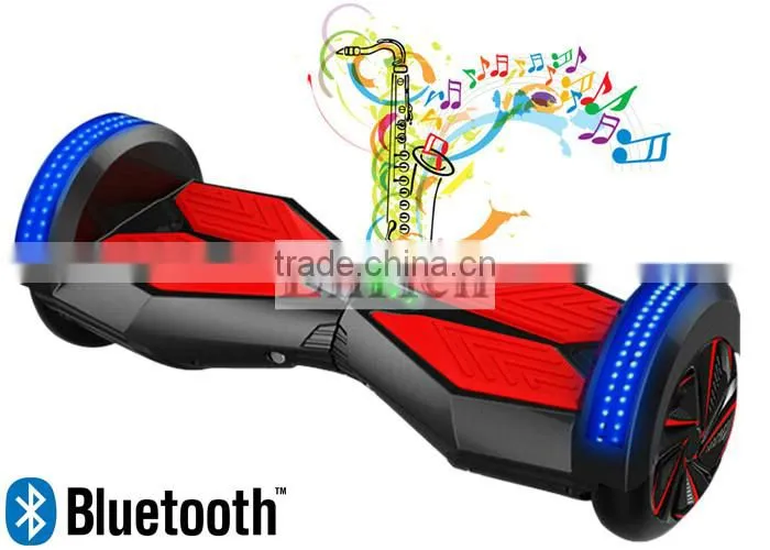 self balancing electric scooter with led light and buetooth speaker
