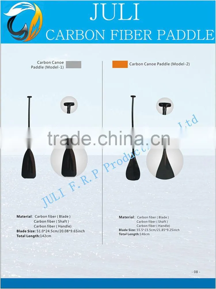 Lightweight and Amazingly Strong Carbon fiber paddle Shaft / Fiberglass paddle Blade / Fixed length carbon fiber paddle