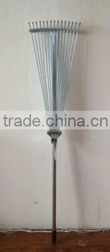 15 teeth steel handle garden rakes