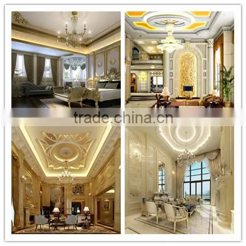 Green New Building Material Decorative Gypsum ceiling cornice factory with panel/pillars/corner design