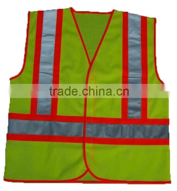Safety Vest 3m Quality Hi-vis String Vest With Pockets Mesh Fabric