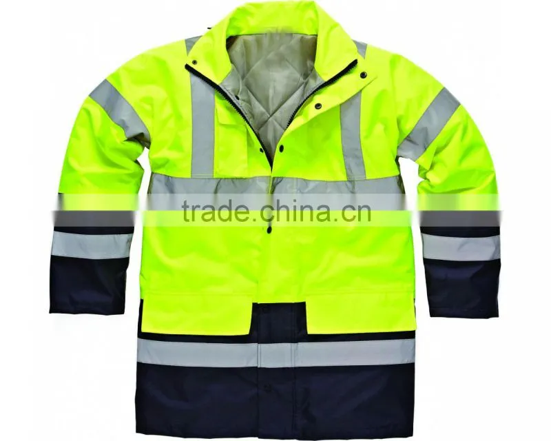 Waterproof winter high visibility clothing
