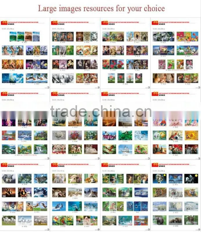 lenticular plastic 3d bookmark DIY design