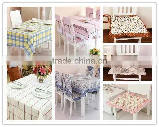 plaid printed 300d polyester mini matt fabric for table cloth