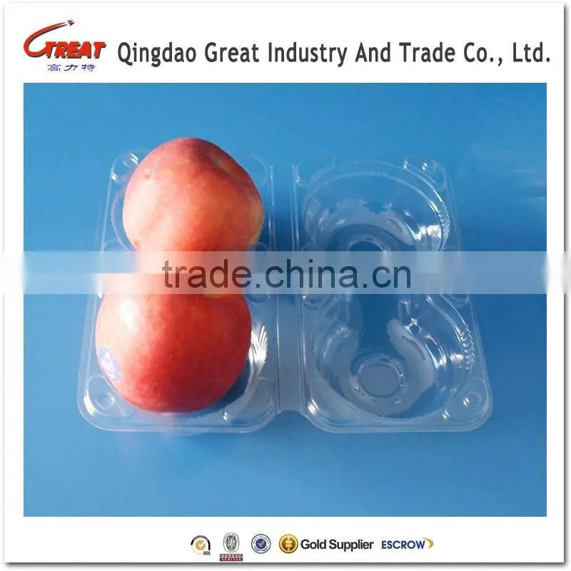 Pet Material Disposable Plastic Fruit Orange Apple Container