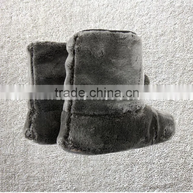New Ladies Cosy Winter Soft Furry Pom Pom Slippers Boots