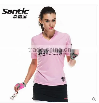 New design summer women cycling T-suit in stock and breathable100%polyester