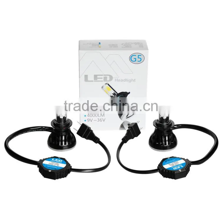 H4 Auto led headlight G5 4 leds 4000lm each bulb H7 H11 H13 9005 9006 H4 car led head light