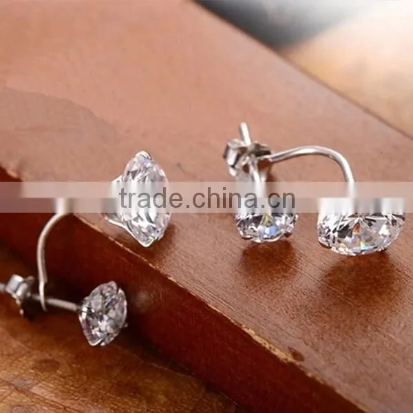 lady's earring rose gold fashion brass earring wholesale