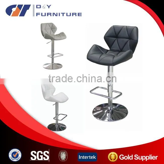 Comfortable bar stool high chair , Adjustable Swivel Modern metal bar stool with cushion