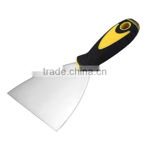 3'' Carbon Steel Flexible Scraper with Plastic Handle , Plastic Putty Knife building construction tools and equipment