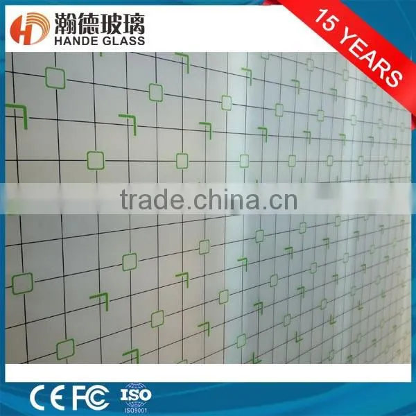 3.8MM beautiful silk screen glass