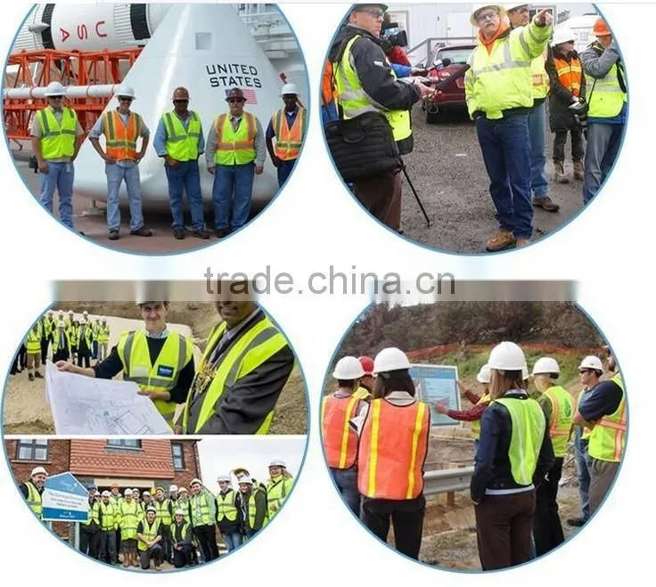OEM high-Visibility orange yellow reflective safety fluorescent safety vest