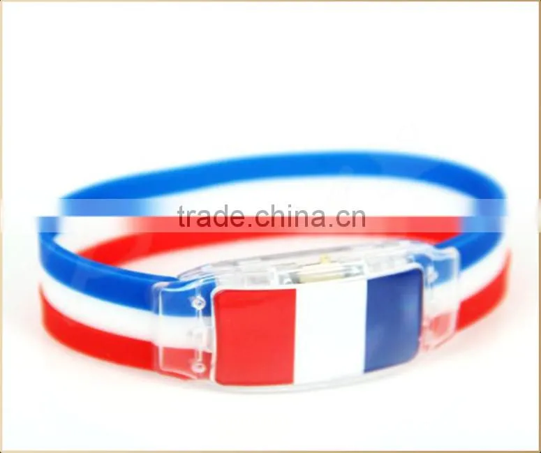 LED flashing flag bracelet with swtich control