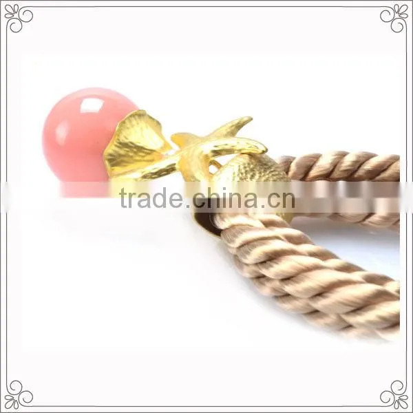 Green Cord Vintage Alloy Resin Jewelry Necklaces For Unisex
