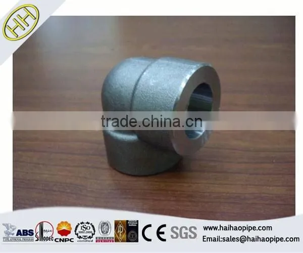 CHINA SUPPLY astm A105 carbon steel 90 degree socket weld forged pipe fittings elbow