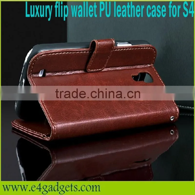 2013 Hot sale Luxury Premium PU Leather Wallet vans waffle case for samsung galaxy s4 i9500,case for S4