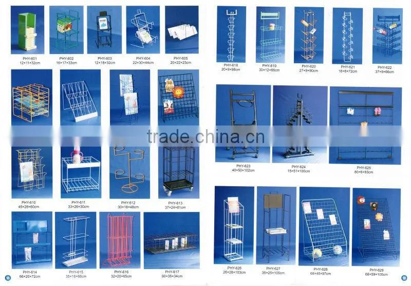 qualified metal revolving floor card stand from china