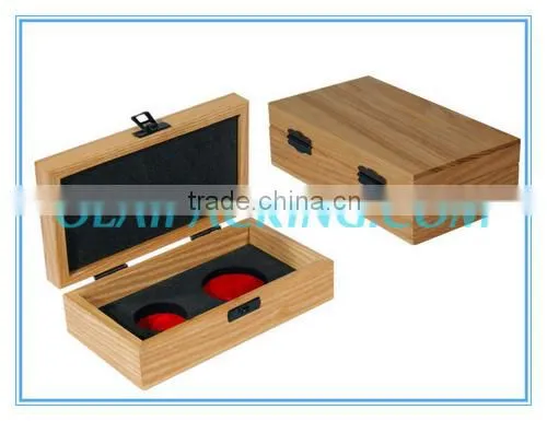 New designed lacquer wooden coin box for 3 coins, gold coin box
