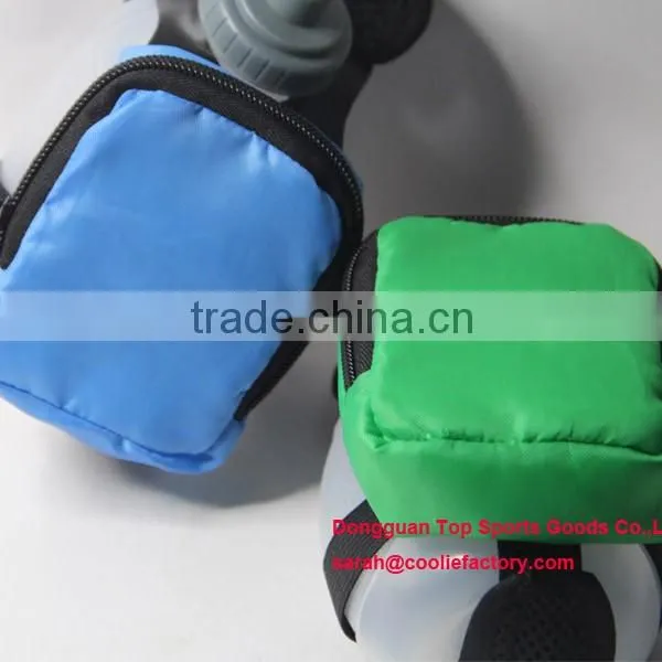 Durable Zipper Nylon Bottle Holder With Handle ,Bicycle Bottle Holder With Water Botter
