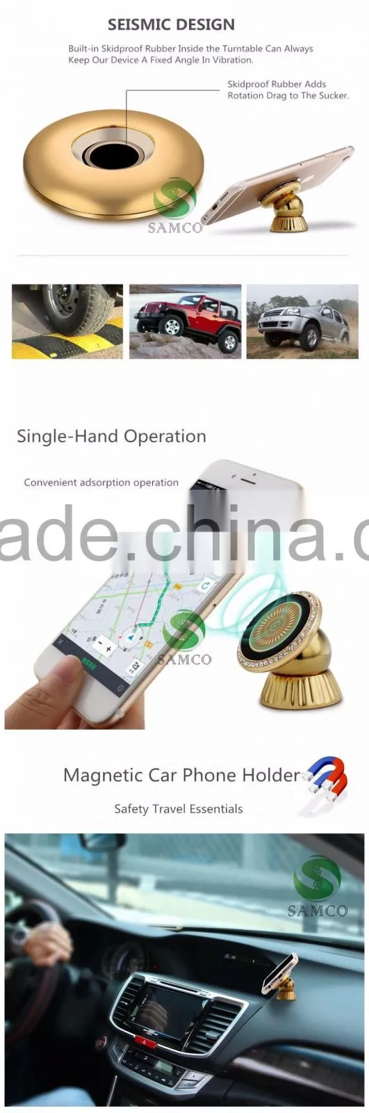 Samco Magnetic Car Mount Phone Holder for Windshield and Dashboard Universal for All Smartphones