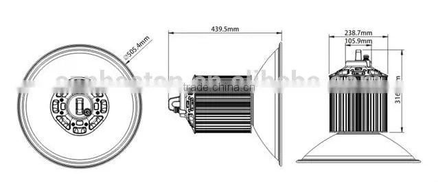 200w led bulkhead light fitting