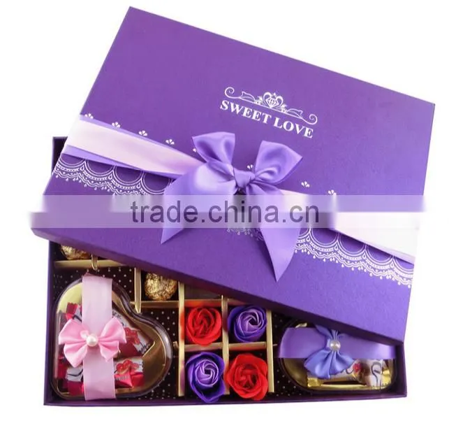 OEM design color die cut paper folding gift box