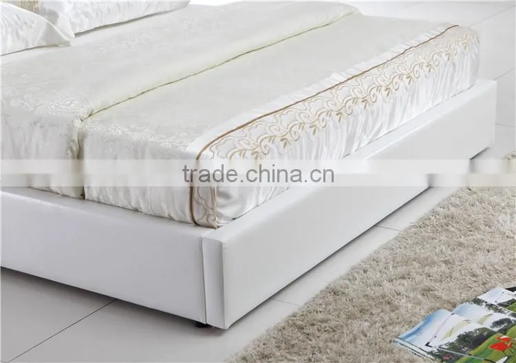 Leather Pu Faux gas lift Storage Bed