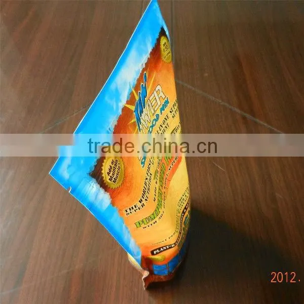 Plastic stand up pouch with zipper
